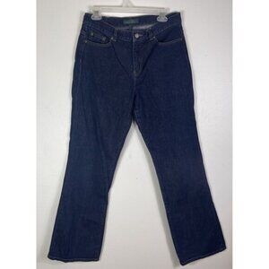 Ralph Lauren LRL Jeans Womens Size 8 Bootcut Flap Pockets Dark Wash Western